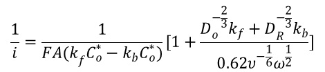 formula for current potential curve of an RDE experiment